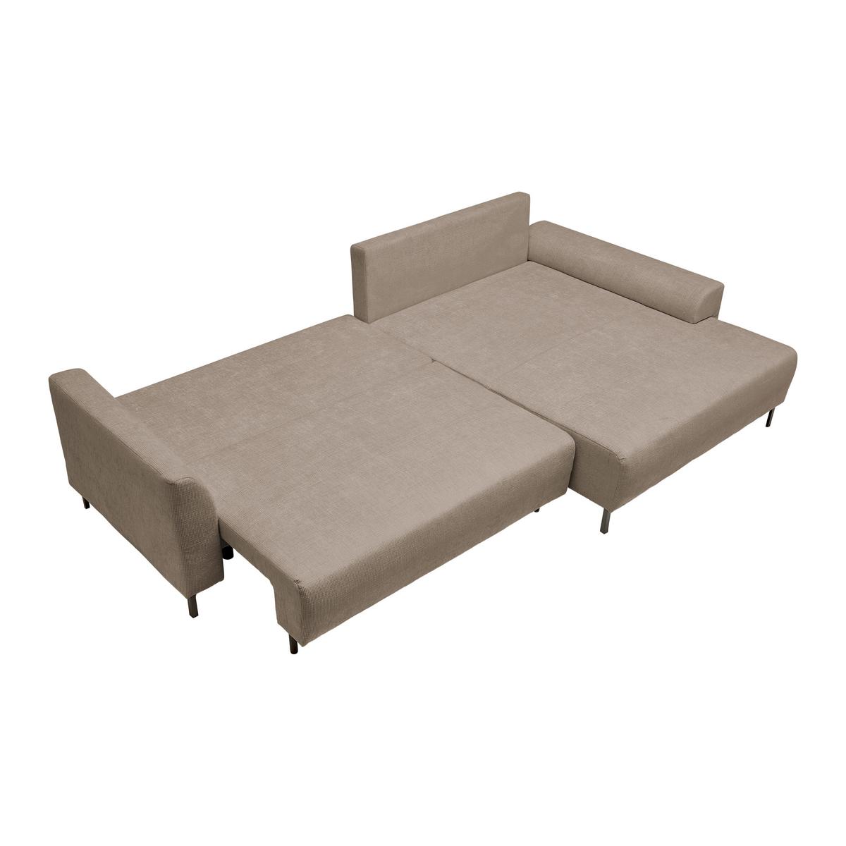 Ecksofa Integra Greige - Greige/Schwarz, Textil/Metall (294/81-93/170cm) - Mömax