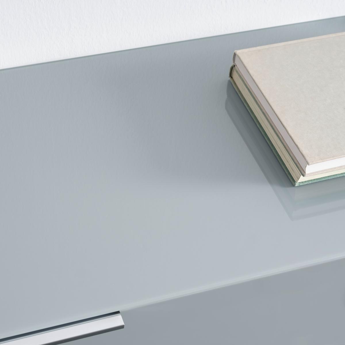 Sideboard Oakland in Grau/Graphitfarben - Chromfarben/Silberfarben, MODERN, Glas/Holzwerkstoff (134/102/42cm) - Premium Living