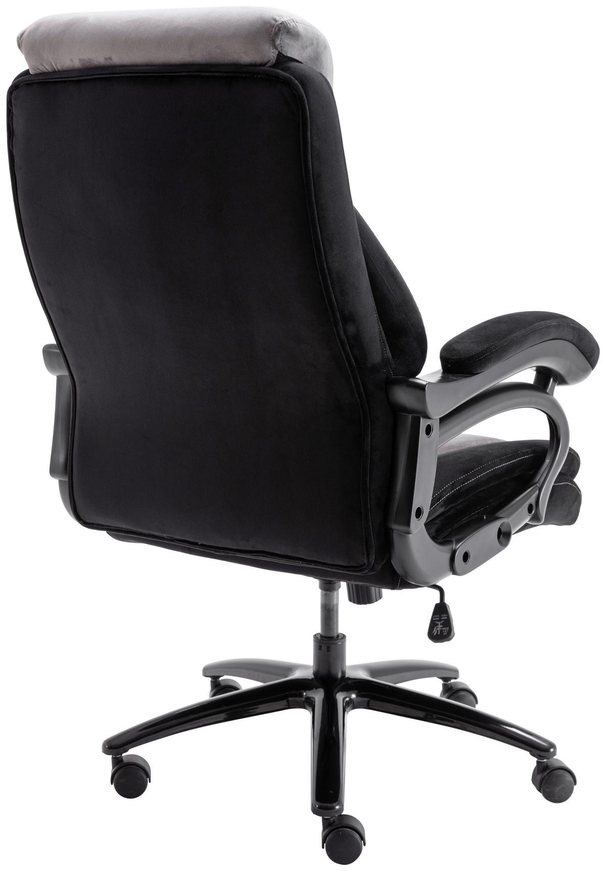 Chefsessel Alwin in Grau/Schwarz - Schwarz/Grau, Modern, Holz/Kunststoff (84/119/67cm) - Mömax