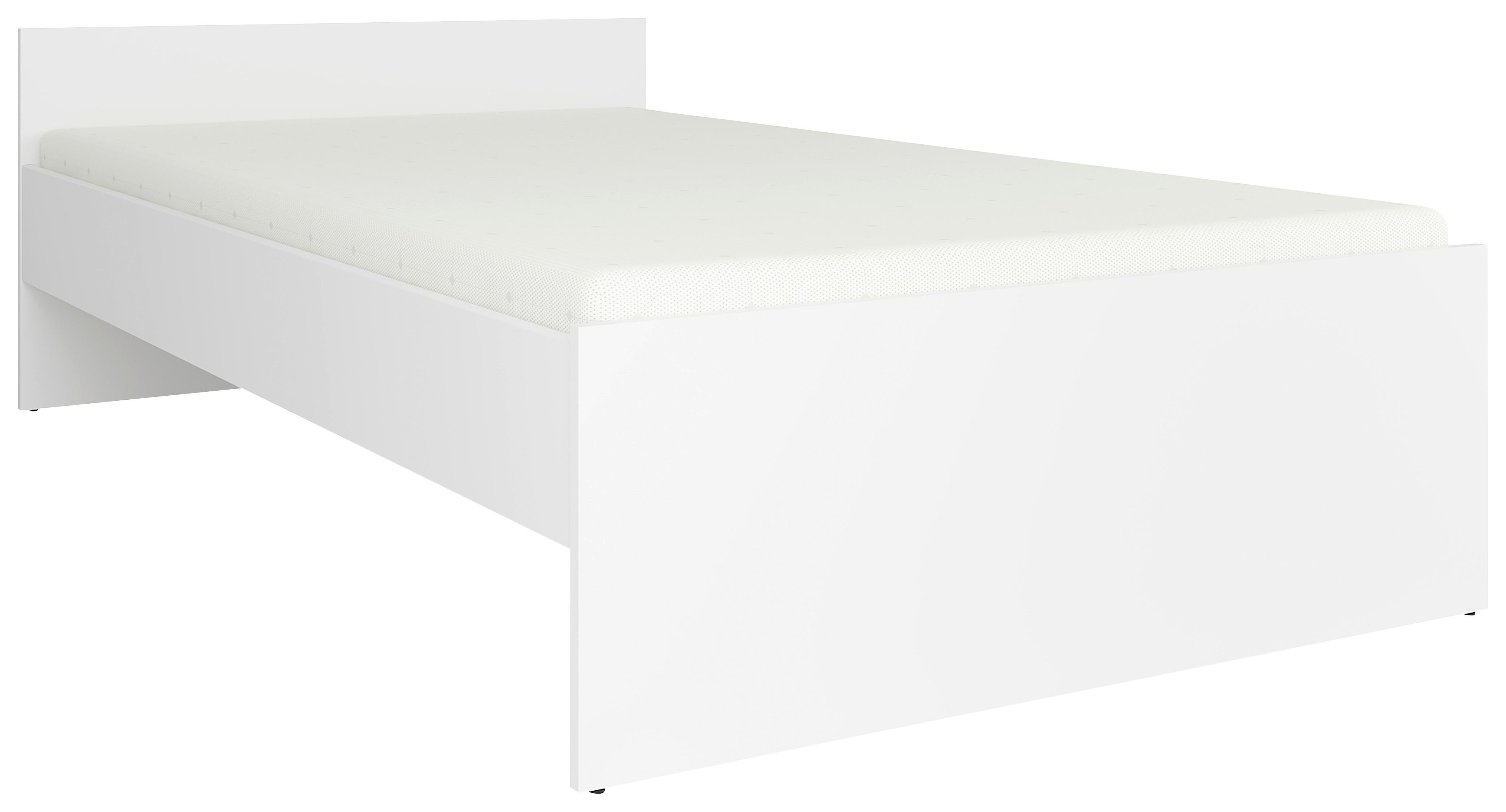 Bett Nepo Plus ca. 120x200 cm Weiß - Weiß, MODERN, Holz/Holzwerkstoff (120/200cm) - Livetastic