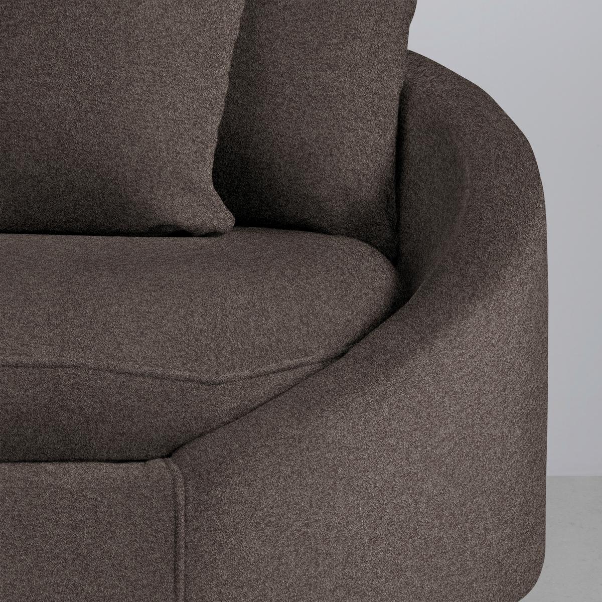 Ecksofa Axel Mokka - Schwarz/Mokka, MODERN, Textil/Metall (250/87/291cm) - Mömax