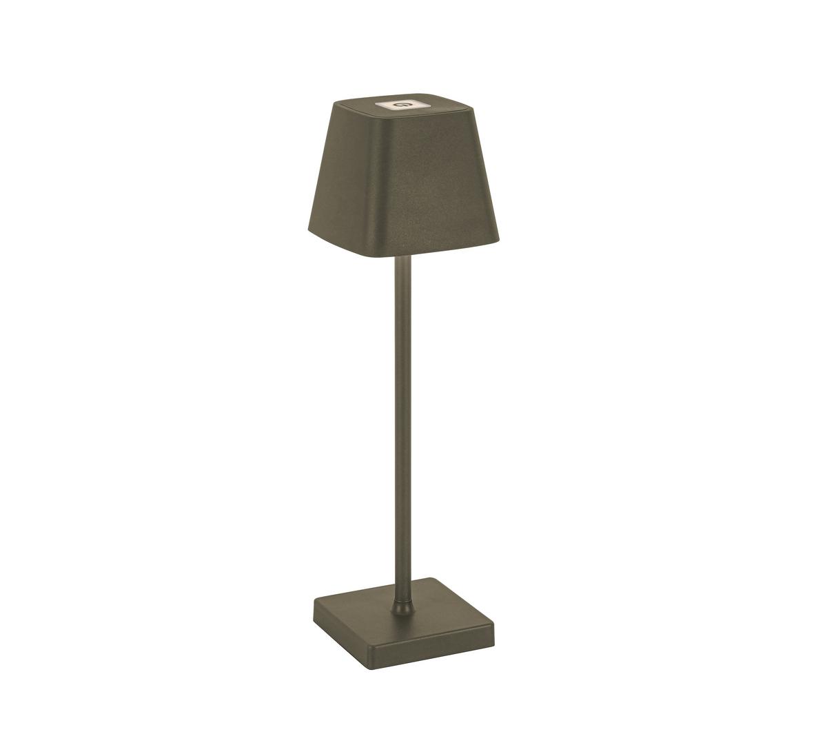 LAMPA STOŁOWA Z AKUMULATOREM LINO *SBN* - szary, Design, tworzywo sztuczne/metal (10/38cm) - Novel