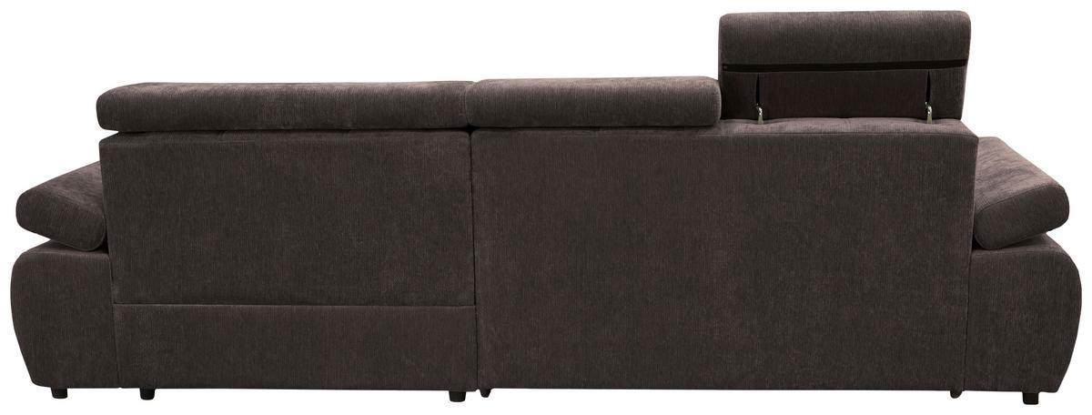 Kutna Garnitura Vegas - tamno smeđa/crna, Design, drvo/tekstil (294/173cm) - Modern Living
