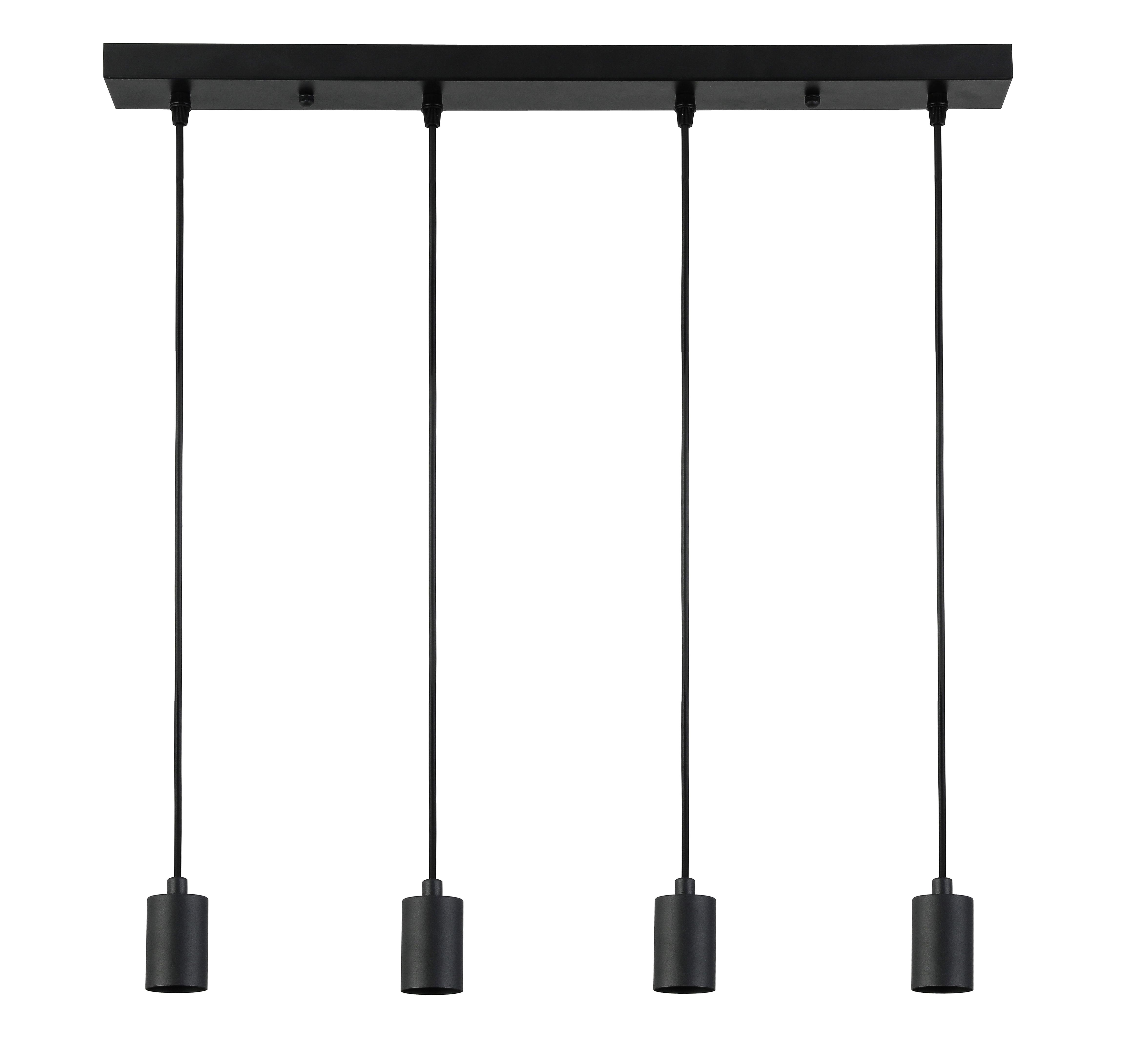 Lampă suspendată Bernado - negru, Modern, plastic/metal (65/6/110cm) - Modern Living