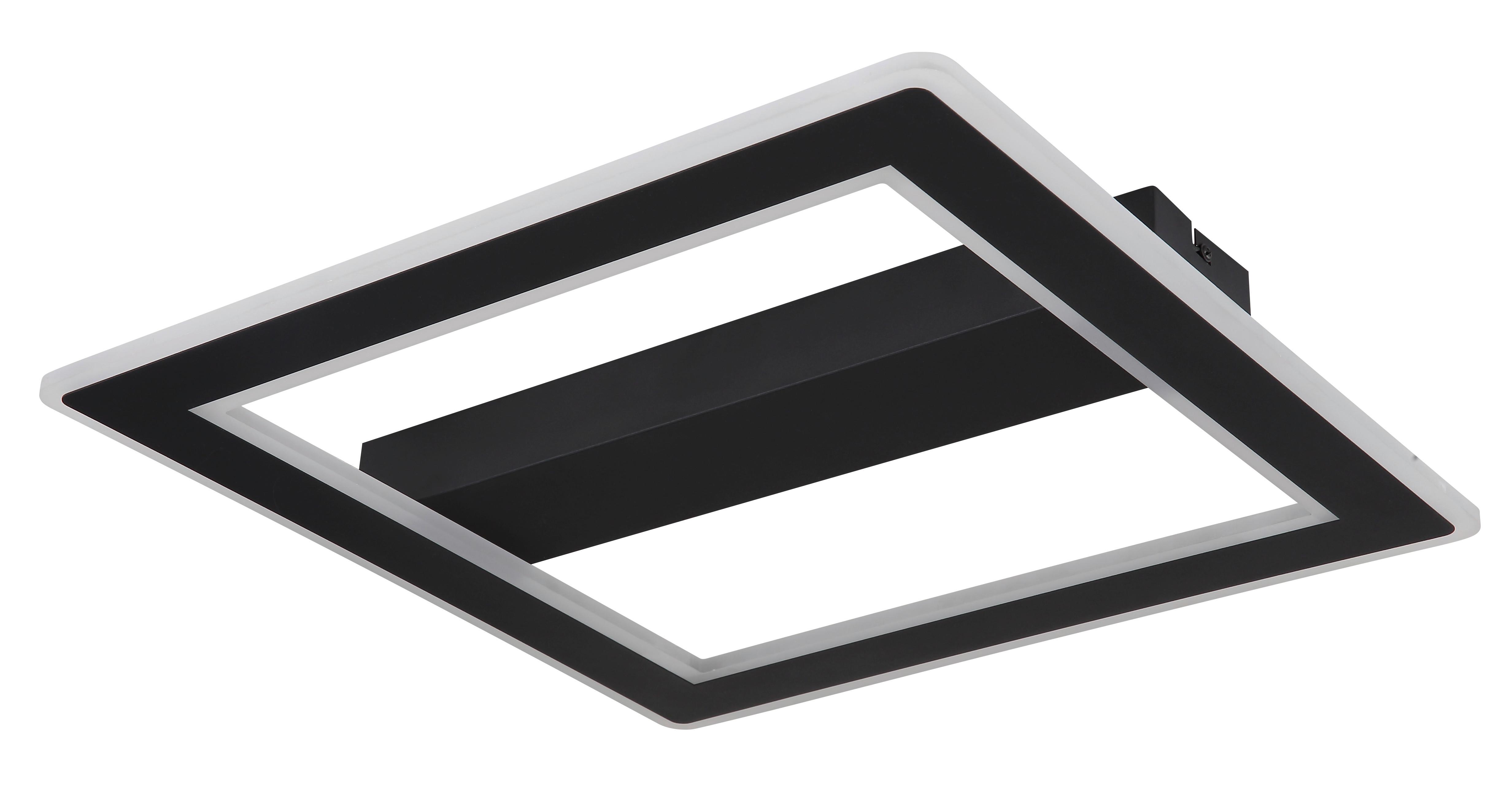 Led Mennyezeti Lámpa 67269-30 - fekete/opál, Design, műanyag/fém (45/45/5cm) - Globo
