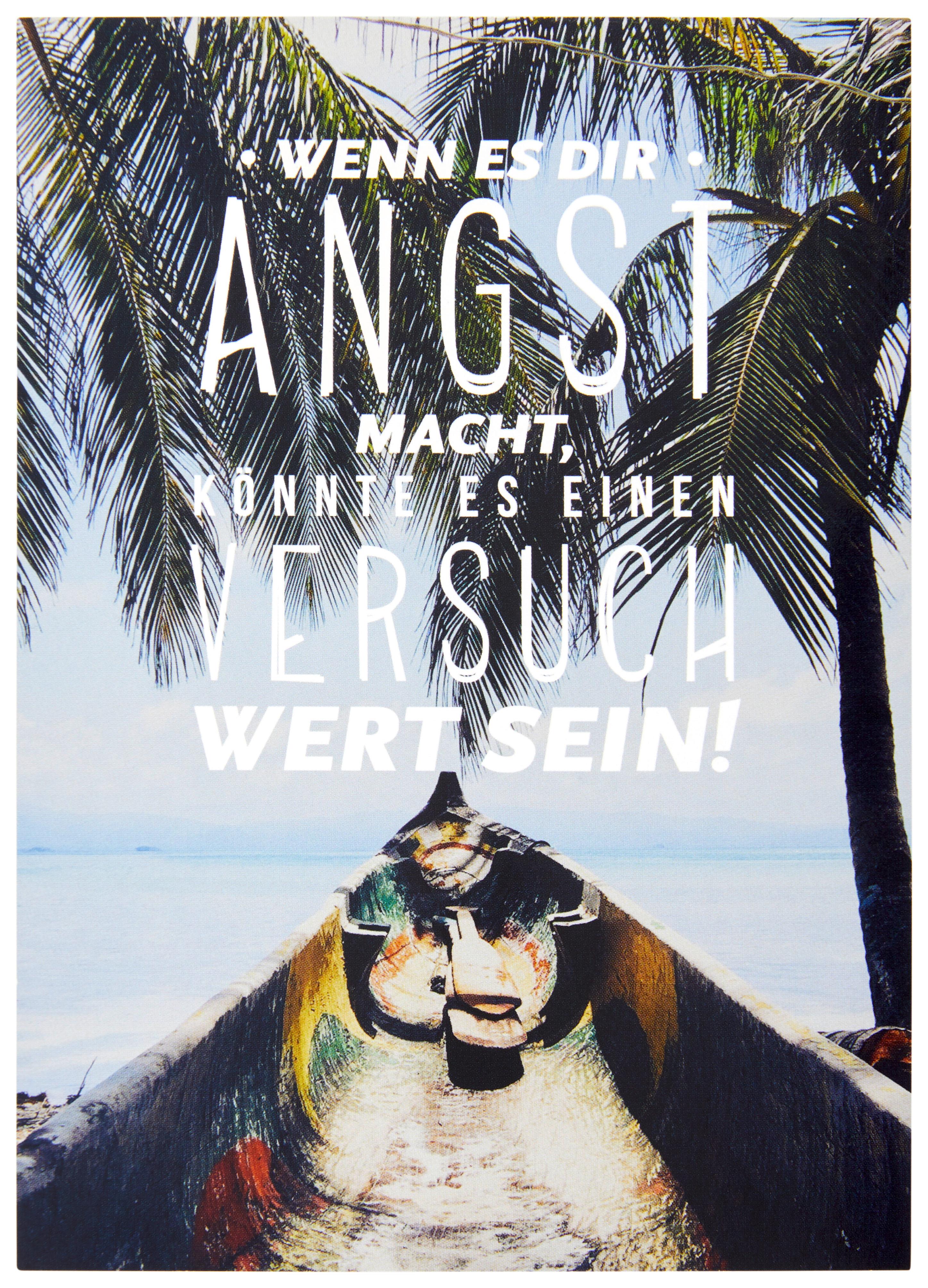 Postkarte Statements in Hellblau - Multicolor, Papier (10,5/14,8cm) - VS Visual Statements