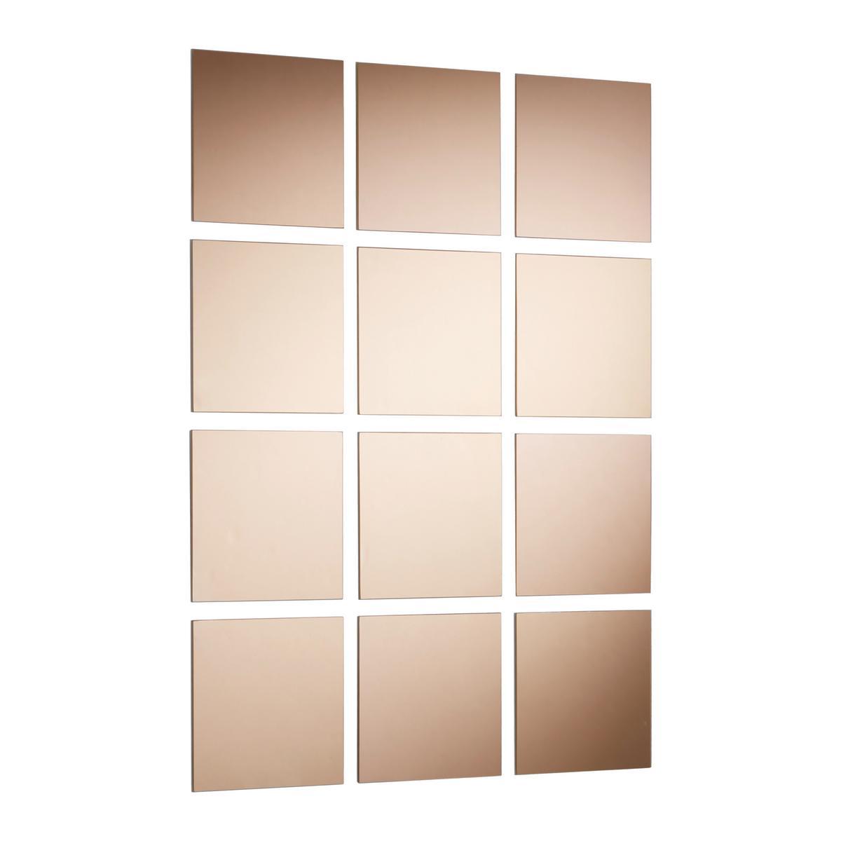 Spiegelfliesenset Tail Bronze 4er Set - Bronzefarben, Basics, Glas (30/30cm) - Mömax