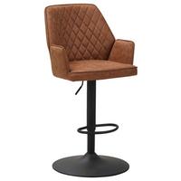 Barski Stol Donny, Barva Konjaka - črna/barve konjaka, Konvencionalno, kovina/tekstil (42/114/52cm) - MID.YOU