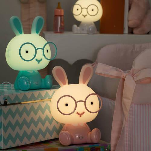 Kindertischleuchte Bunny Pink max. 3 Watt - Pink, Basics, Kunststoff (14/14/22cm)