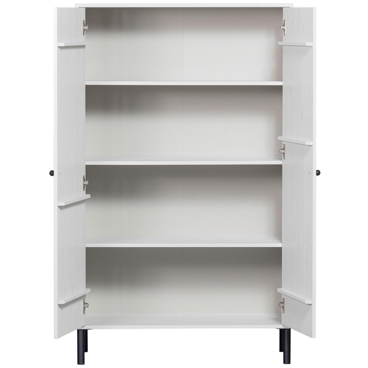 Garderobenschrank Xina Grau - Schwarz/Grau, Design, Holz/Metall (90/149/40cm) - Livetastic