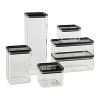 Vorratsdosenset Bodum Transparent, 6-teilig - Klar/Schwarz, KONVENTIONELL (13/12/32cm) - Bodum