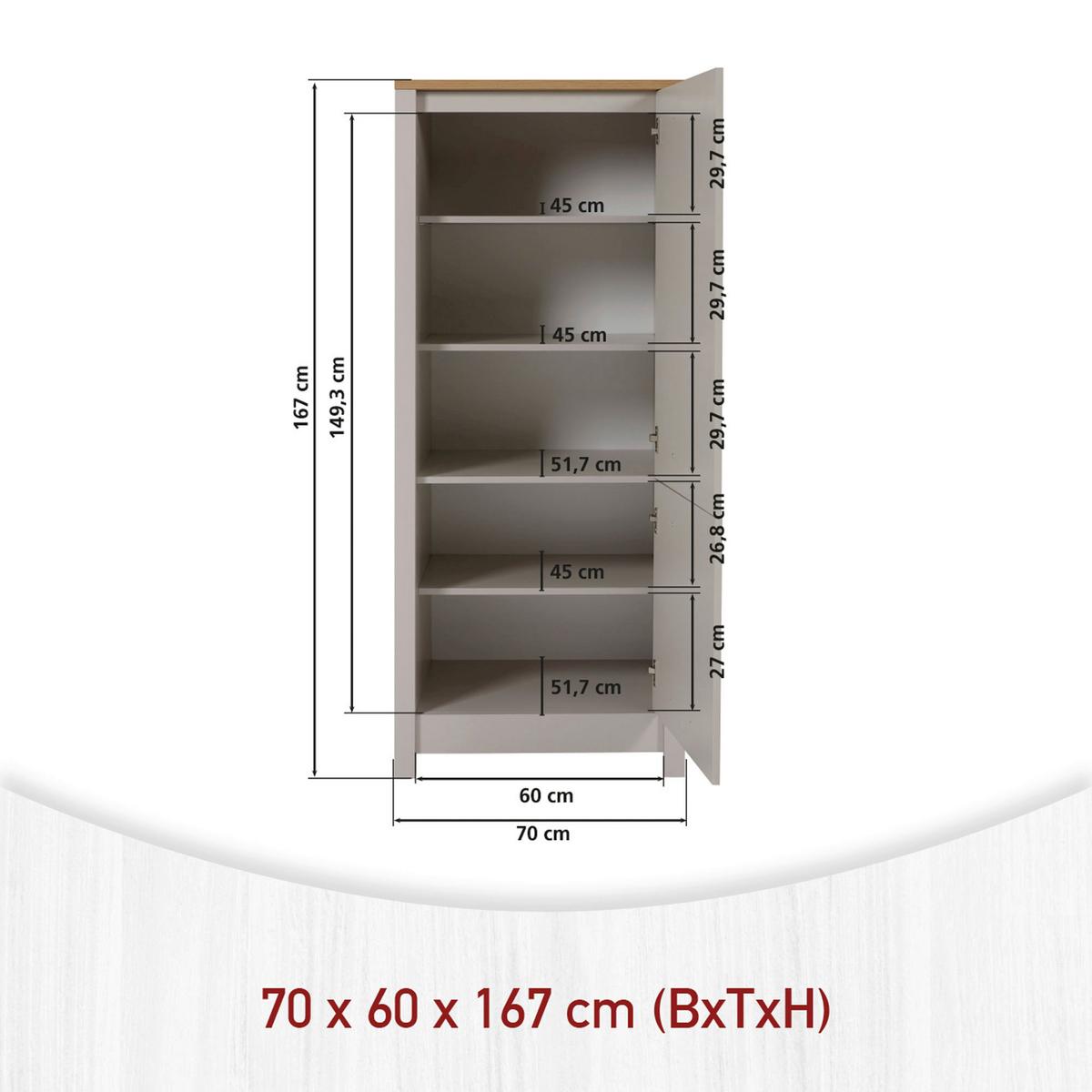 Küchenleerblock Bundle 7 o. Geräte Kaschmir - Kaschmir/Silberfarben, MODERN, Glas/Holzwerkstoff (370cm) - home24