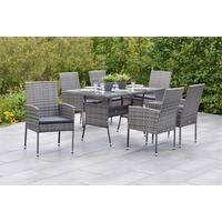 GARTENSET GRAN CANARIA - Grau, MODERN, Kunststoff/Metall - Gardenson