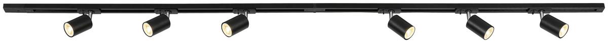 SYSTEM SZYNOWY BINE - czarny/kolor chromowy, Trend, tworzywo sztuczne/metal (110/104/14cm) - Novel