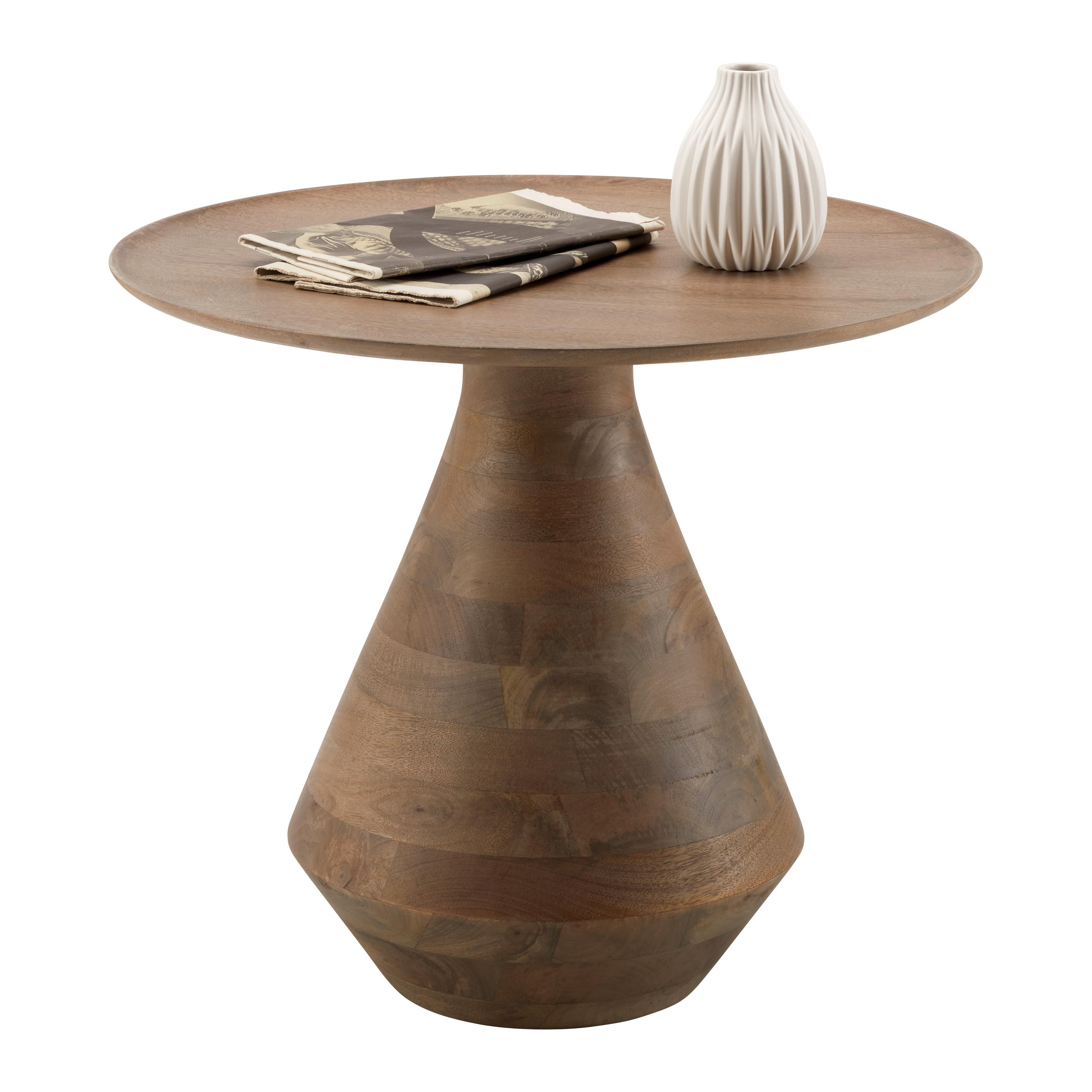 Beistelltisch Laya aus Mangoholz - Grau, ROMANTIK / LANDHAUS, Holz (58/52/58cm) - Zandiara