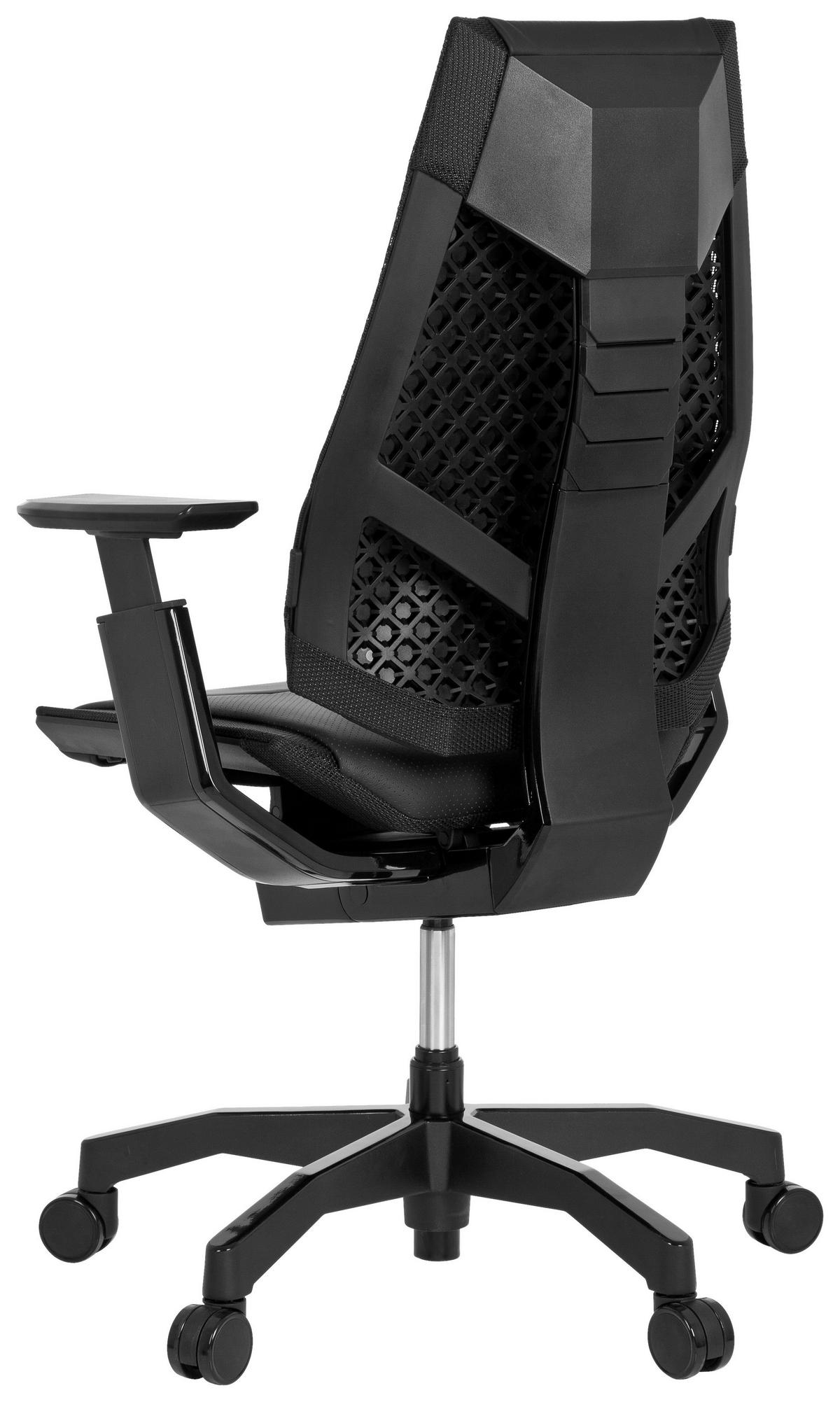 Pisarniški Stol Genidia Black, Črna - črna, Moderno, kovina/umetna masa (57/119/46cm) - MID.YOU