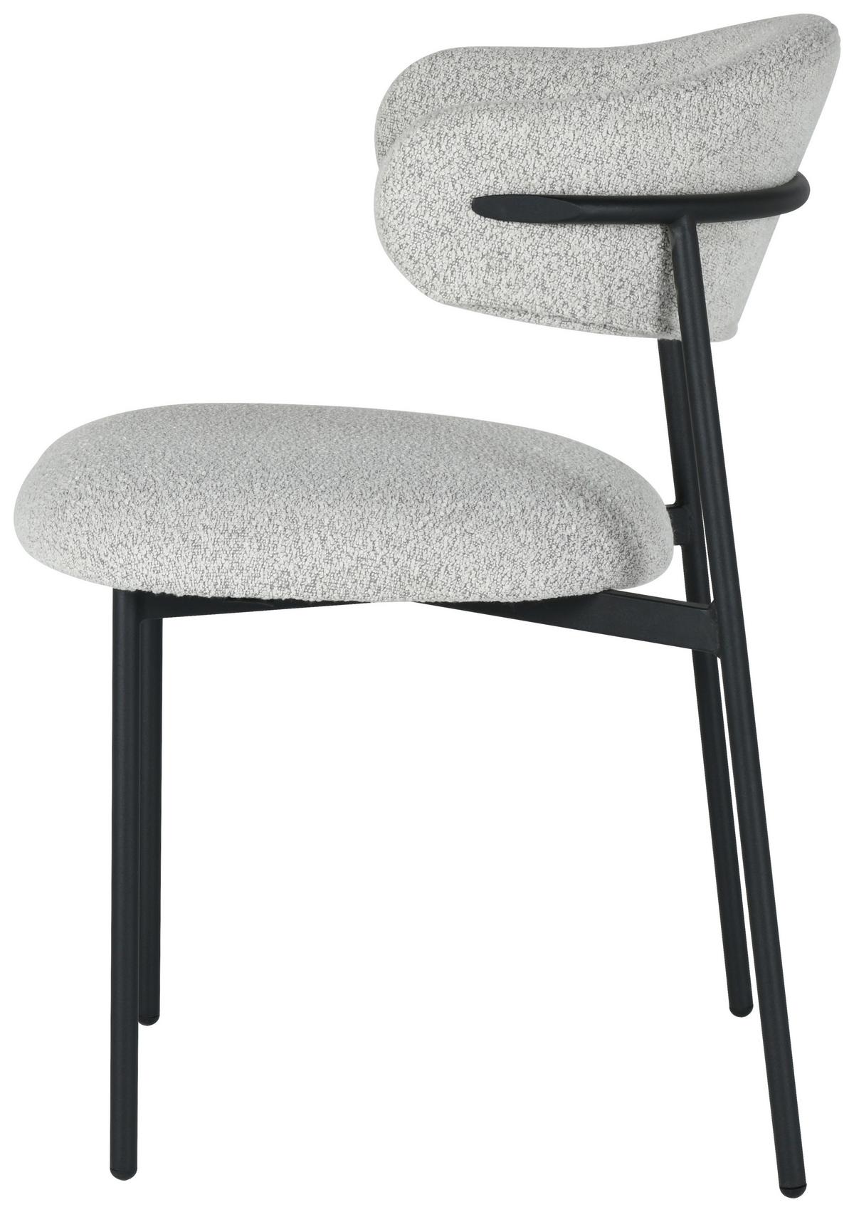 KRZESŁO MIJOU - czarny/szary, Design, metal/tkanina (55/78/58cm) - Boxxx