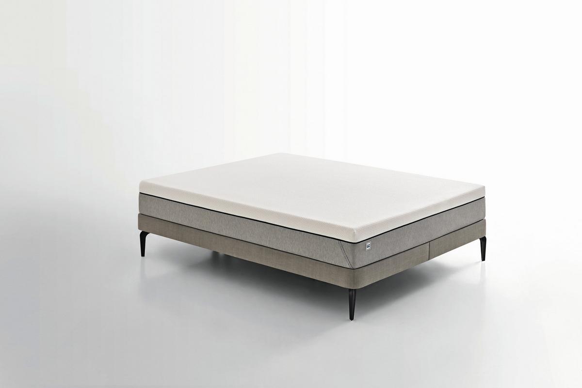 Taschenfederkernmatratze Dream Box Pro ca. 100x200 cm - Weiß/Grau, Basics, Textil (100/200cm) - Yatas