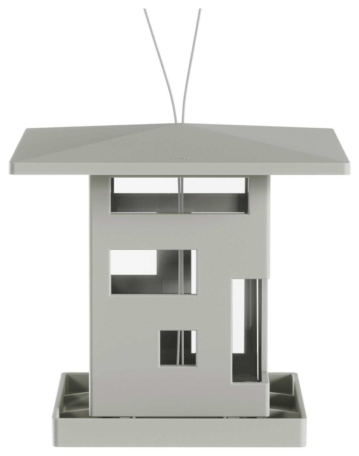 Vogelhaus Grau - Grau, Design, Kunststoff (22,9/21,5/22,9cm) - Umbra