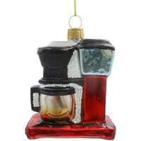 Christbaumanhänger Figures Schwarz/Dunkelrot - Schwarz/Dunkelrot, Glas/Textil (6,5/8/3,5cm) - Mömax