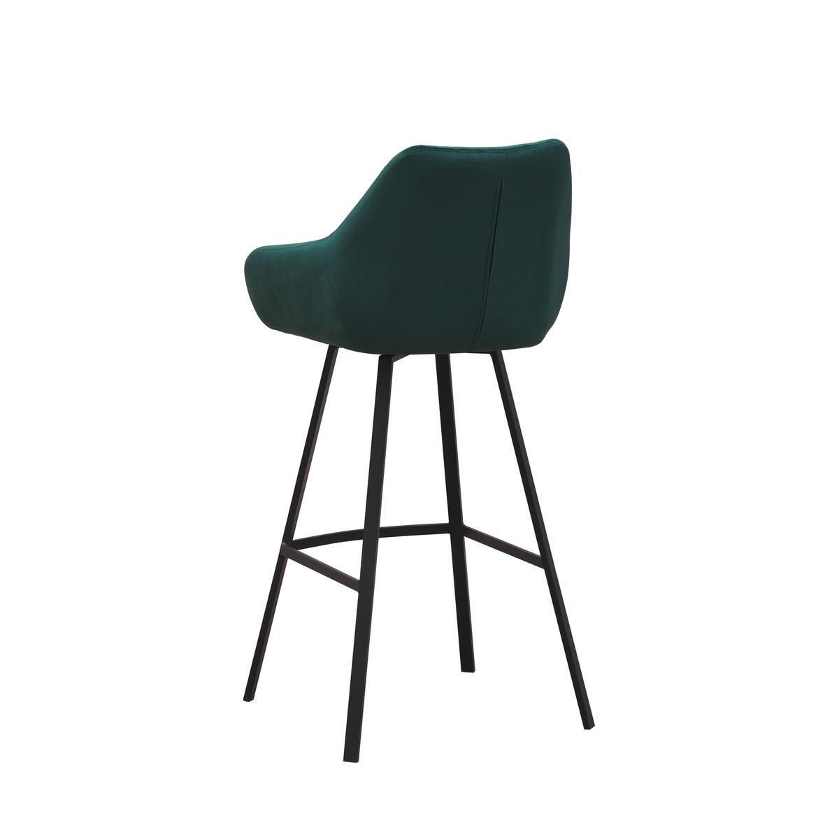 BARHOCKER-SET CASPER - Dunkelgrün/Schwarz, Design, Textil (55/109/57cm) - MID.YOU