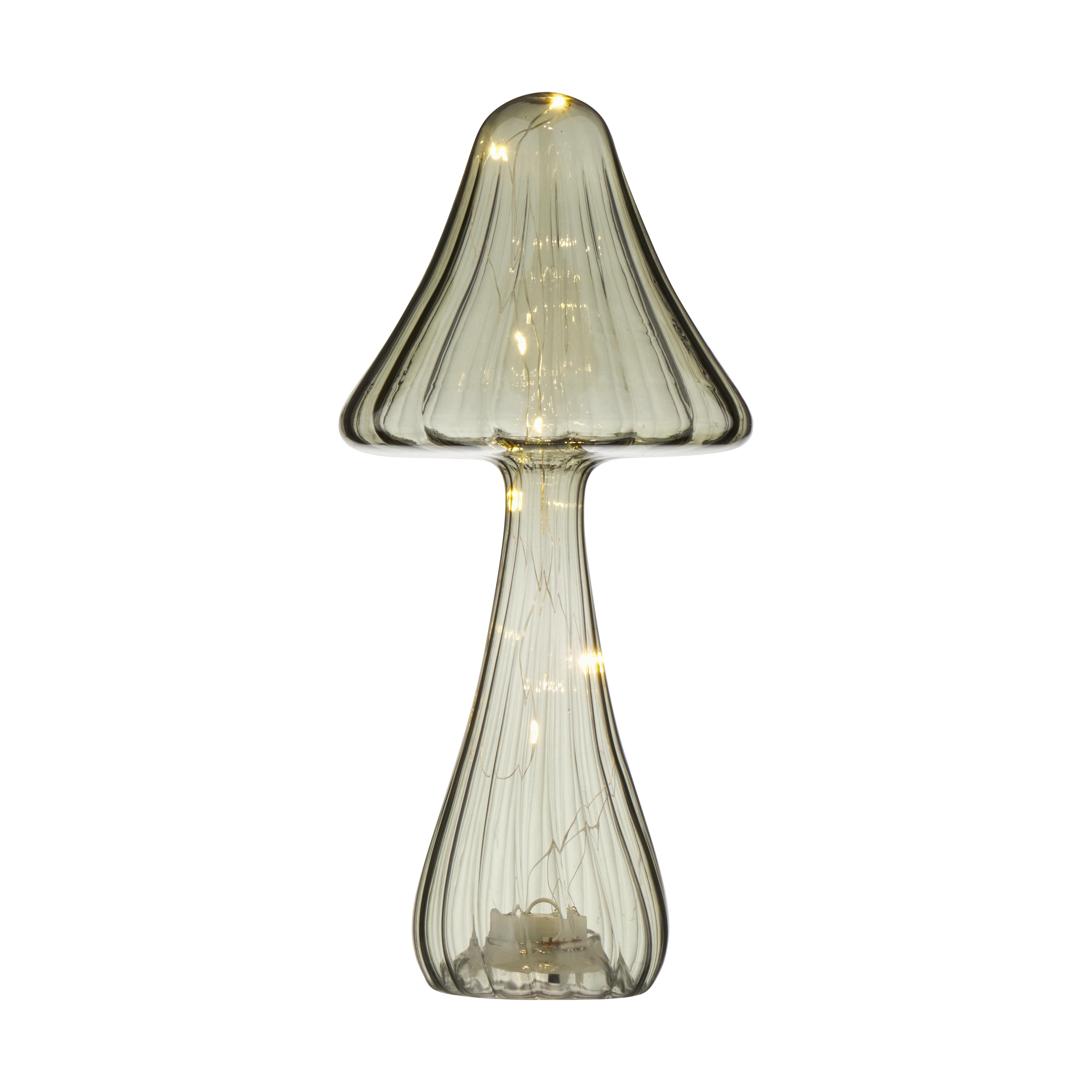 Dekopilz Gumba Grün inkl. LED - Grün, KONVENTIONELL, Glas/Kunststoff (11,5/25cm) - Mömax