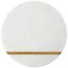Platzteller Glam in Weiss/Goldfarben Øca.32cm - Weiss/Goldfarben, Modern, Stein/Metall (32/1cm) - Premium Living