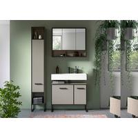 Badezimmer BAGNO 3-teilig ca.110cm Kaschmir - Kaschmir/Schwarz, MODERN, Holzwerkstoff/Metall (110cm) - MID.YOU