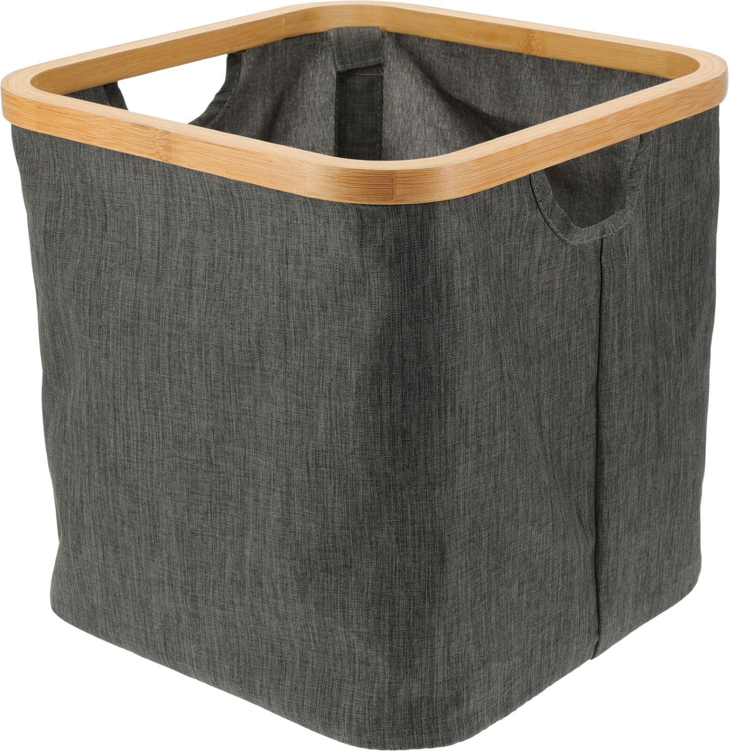 Tárolókosár Ralf - fekete, textil (30/30/30cm)