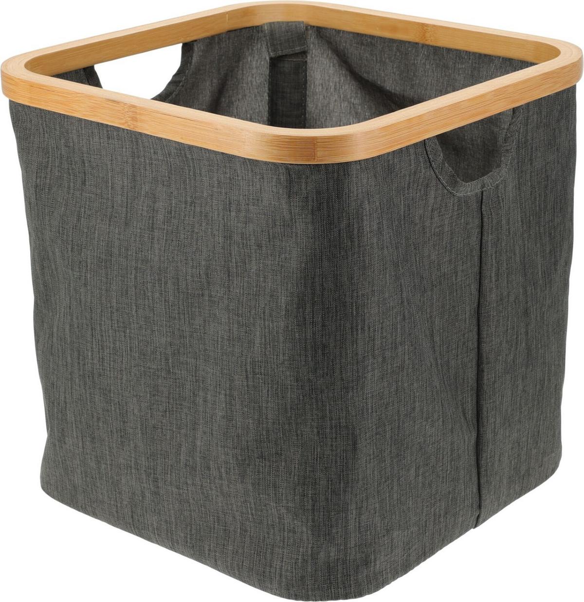 Tárolókosár Ralf - fekete, textil (30/30/30cm)