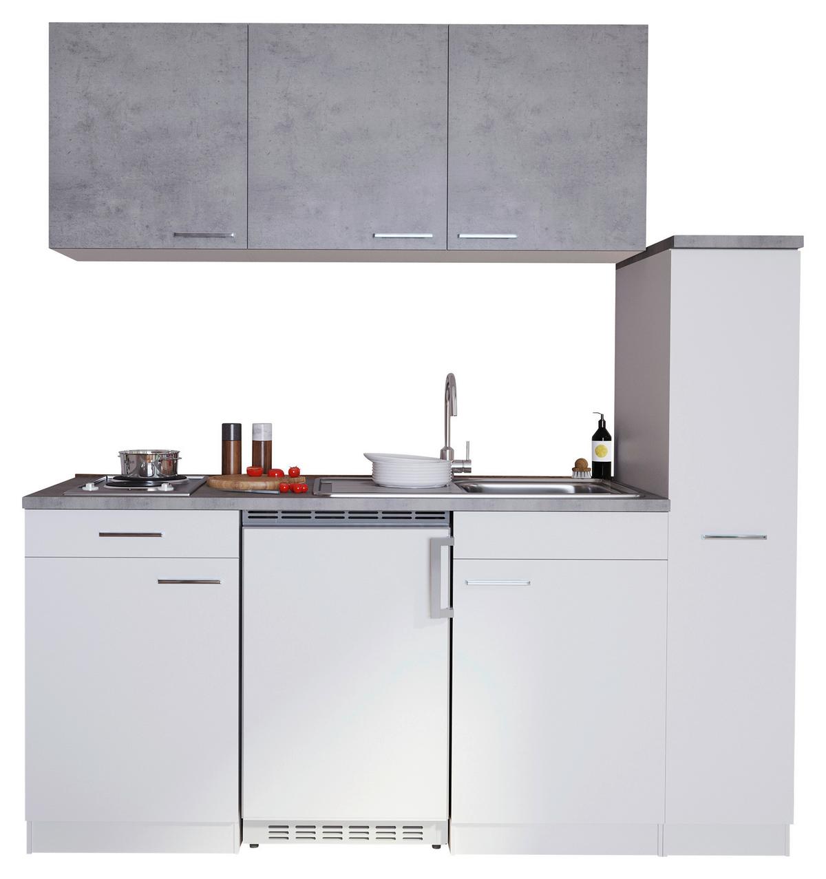 Kuhinjski Blok Z Aparati Economy, Bela, Siva - bela/svetlo siva, Moderno, leseni material (180cm) - Respekta