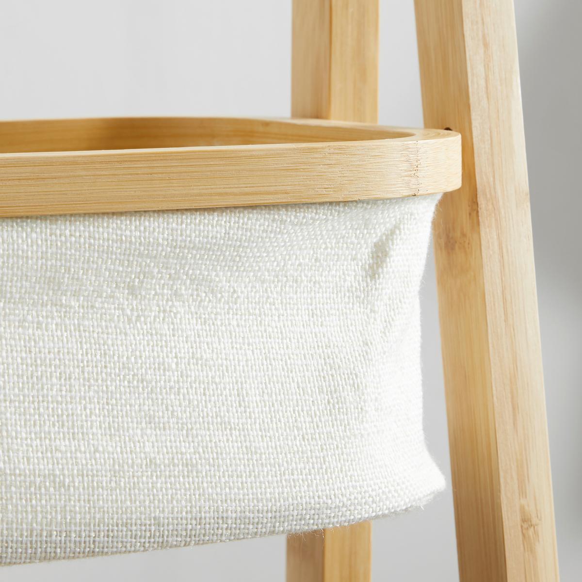 REGAŁ DO PRZECHOWYWANIA MISAKI - kremowy, Modern, drewno/tkanina (44/35/99cm) - Bessagi Home