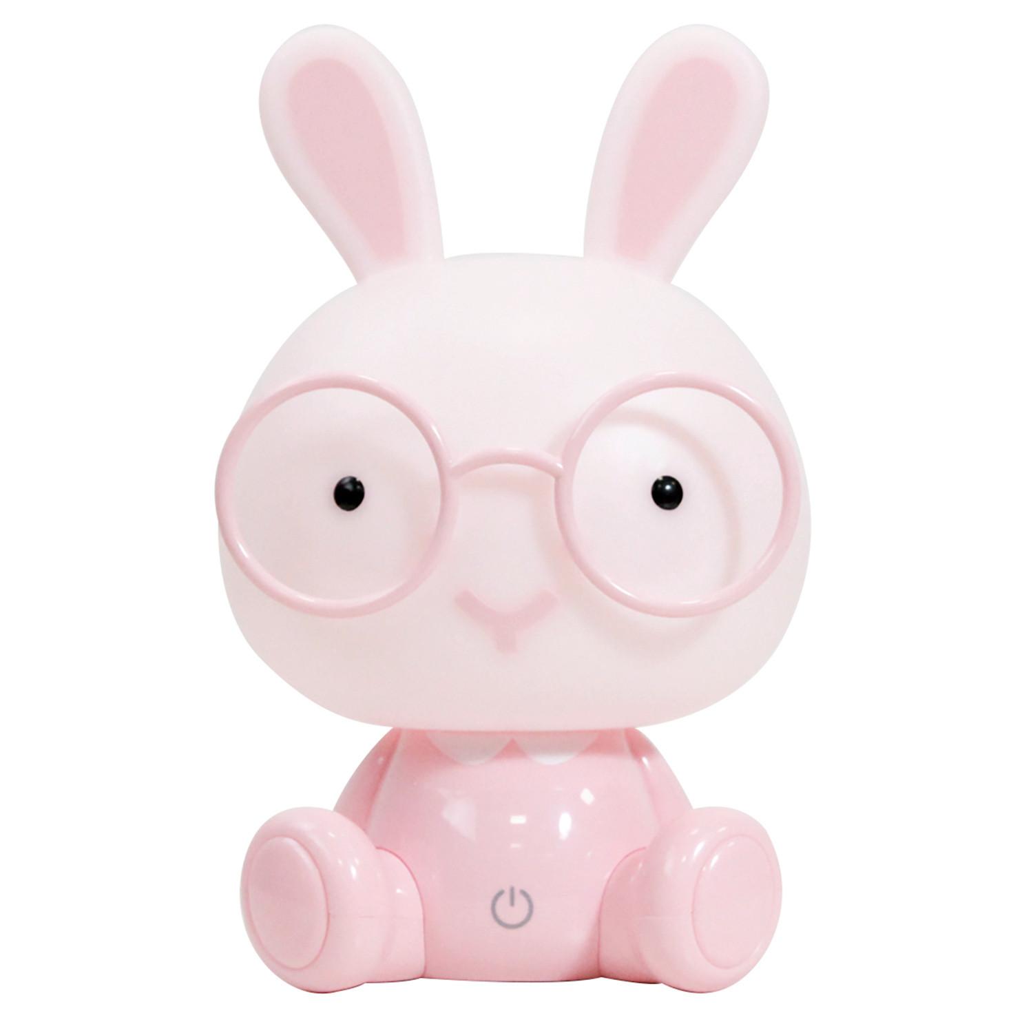 Kindertischleuchte Bunny Pink max. 3 Watt - Pink, Basics, Kunststoff (14/14/22cm)