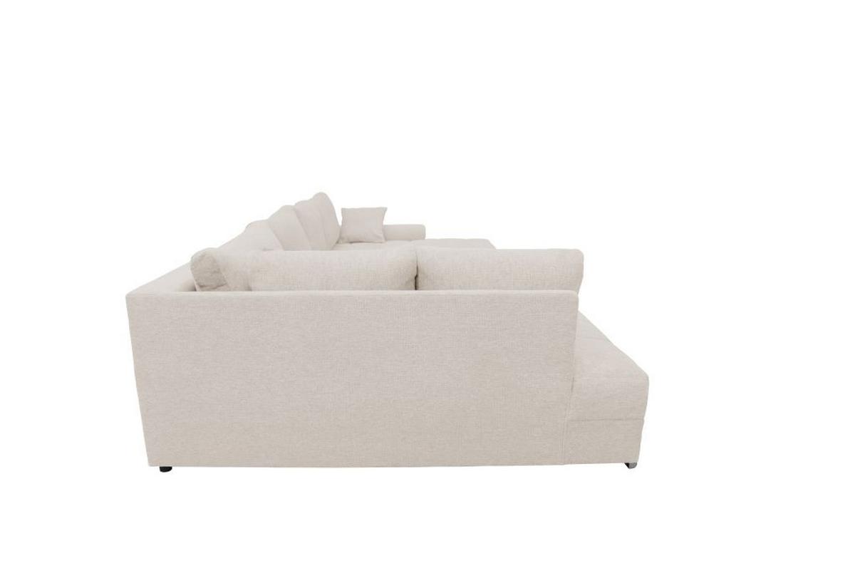 Kutna Garnitura Senso - boje kroma/krem, Moderno, tekstil/drvo (197/346/183cm) - Modern Living