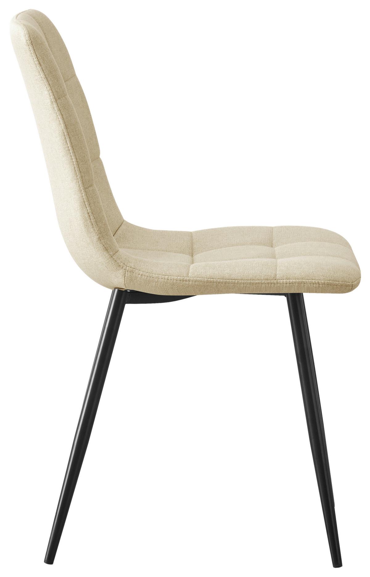 KRZESŁO EMPOLI - beżowy/czarny, Modern, metal/drewno (45/86/55cm) - Livetastic
