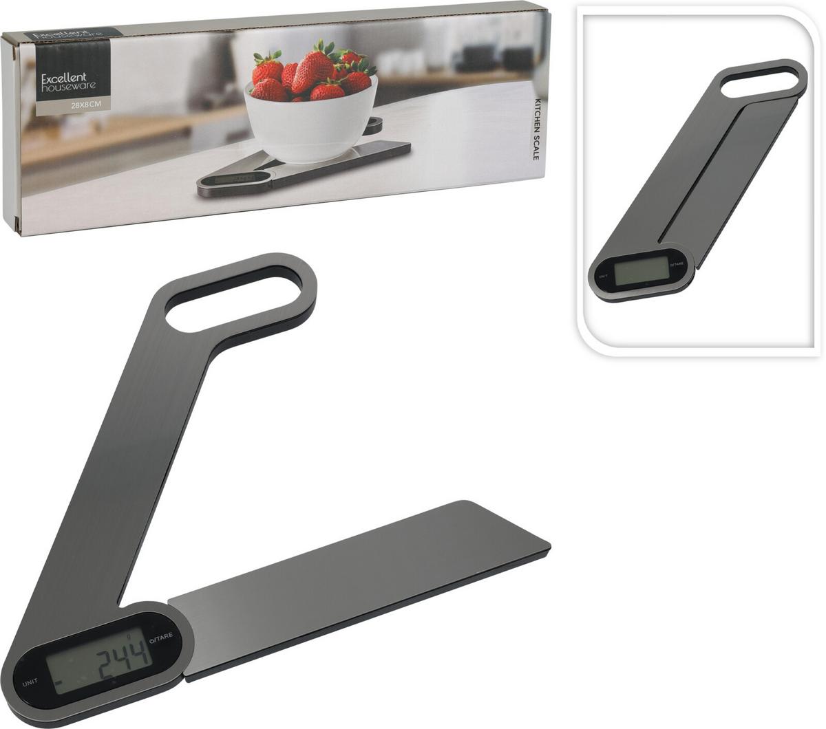 Cântar de bucătărie Kleo - negru, Basics, metal (28/8/1cm)