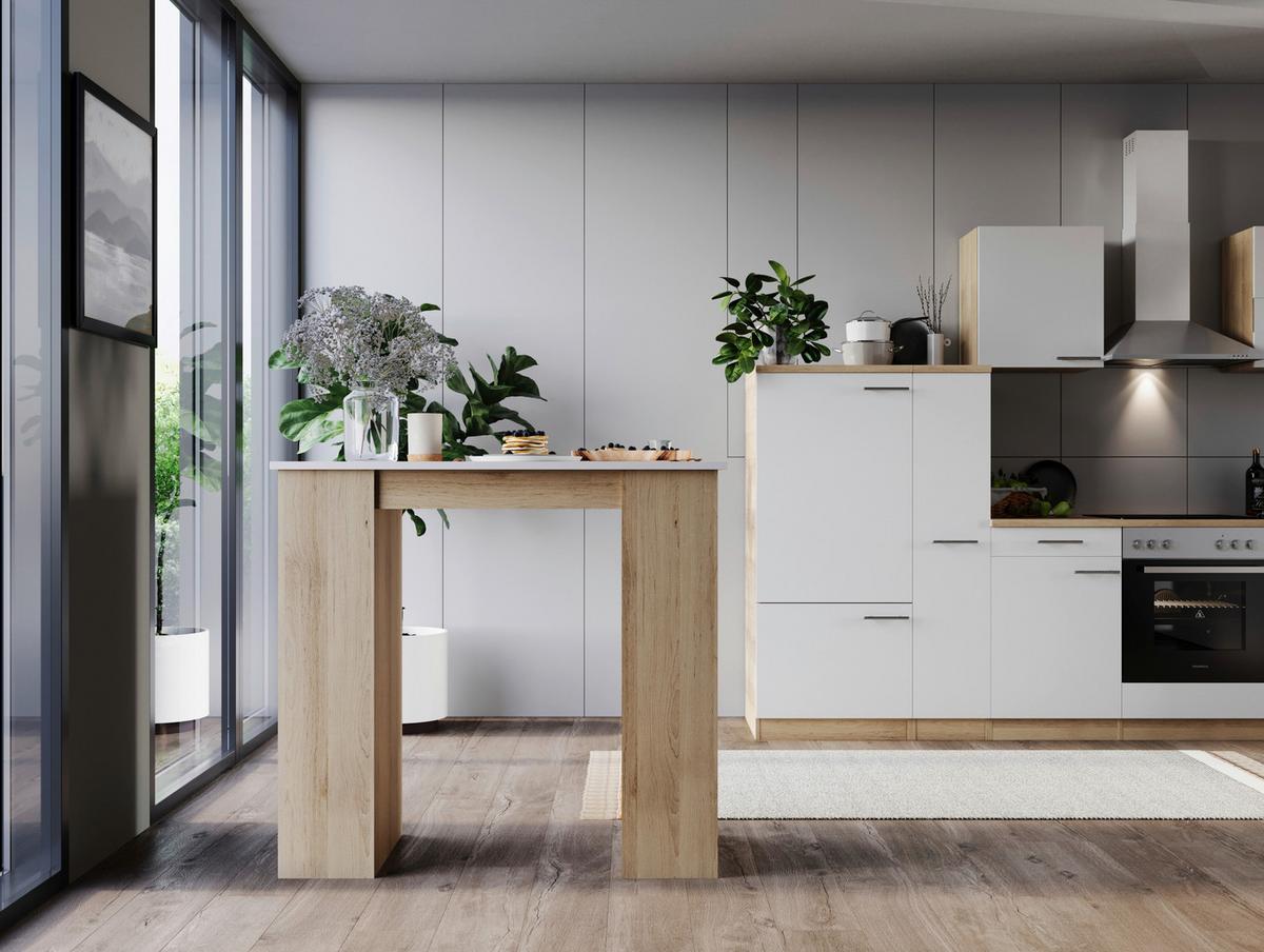 Barska Miza Merle, Barva Hrasta, Bela, 103x50cm - barve hrasta/bela, Design, leseni material (103/50/115cm) - Respekta