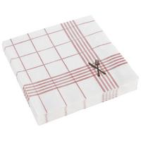 Serviette Kai in Dunkelrot/Weiß ca. 33x33cm - Weiss/Schwarz, Papier (33/33cm)