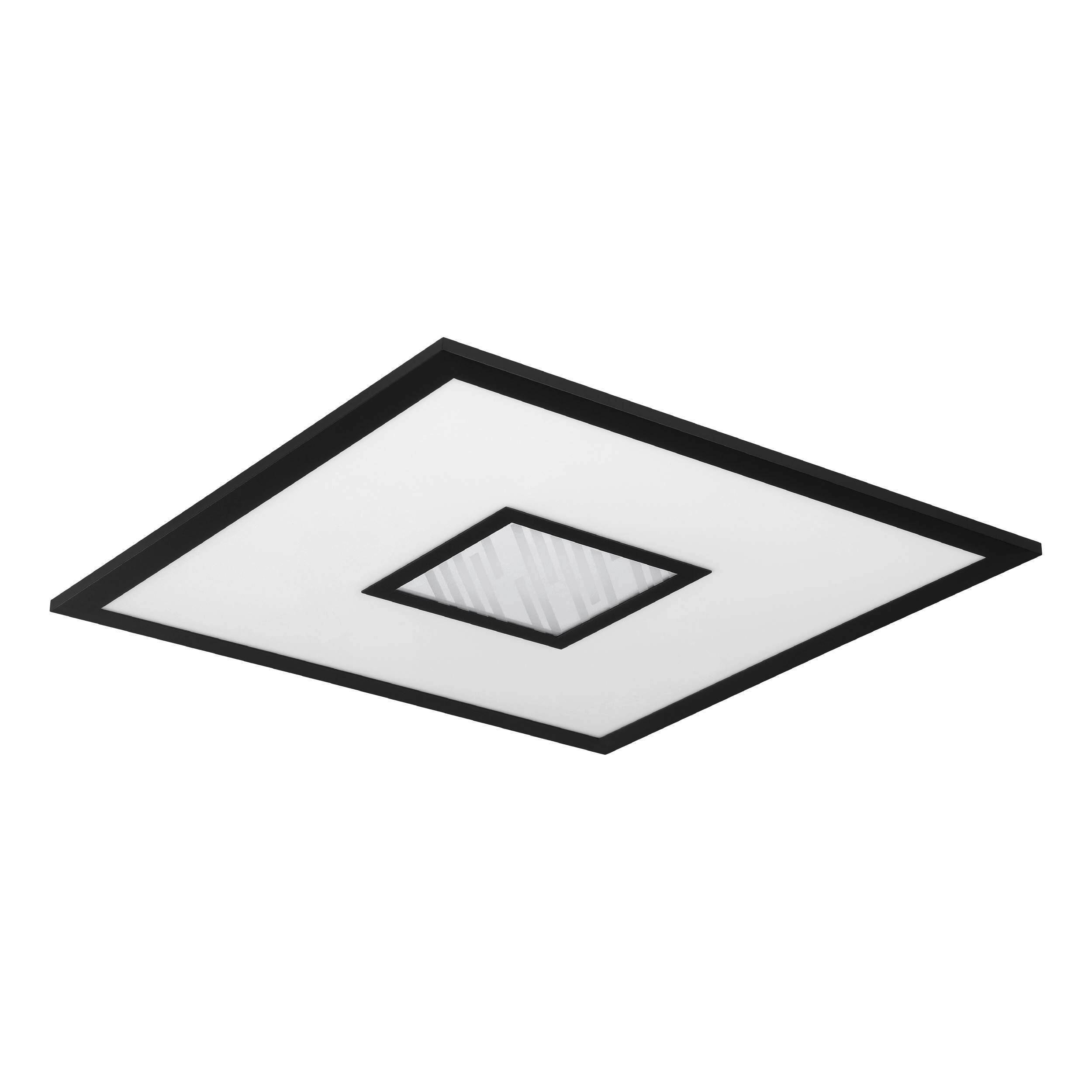 Deckenleuchte 900571_bordonara - Weiss/Schwarz, Design, Kunststoff/Metall (45/45/5cm) - Eglo