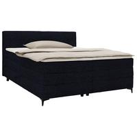 Boxspringbett Bari Schwarz ca. 200x200cm - Schwarz, KONVENTIONELL, Textil/Metall (200/200cm) - Mömax