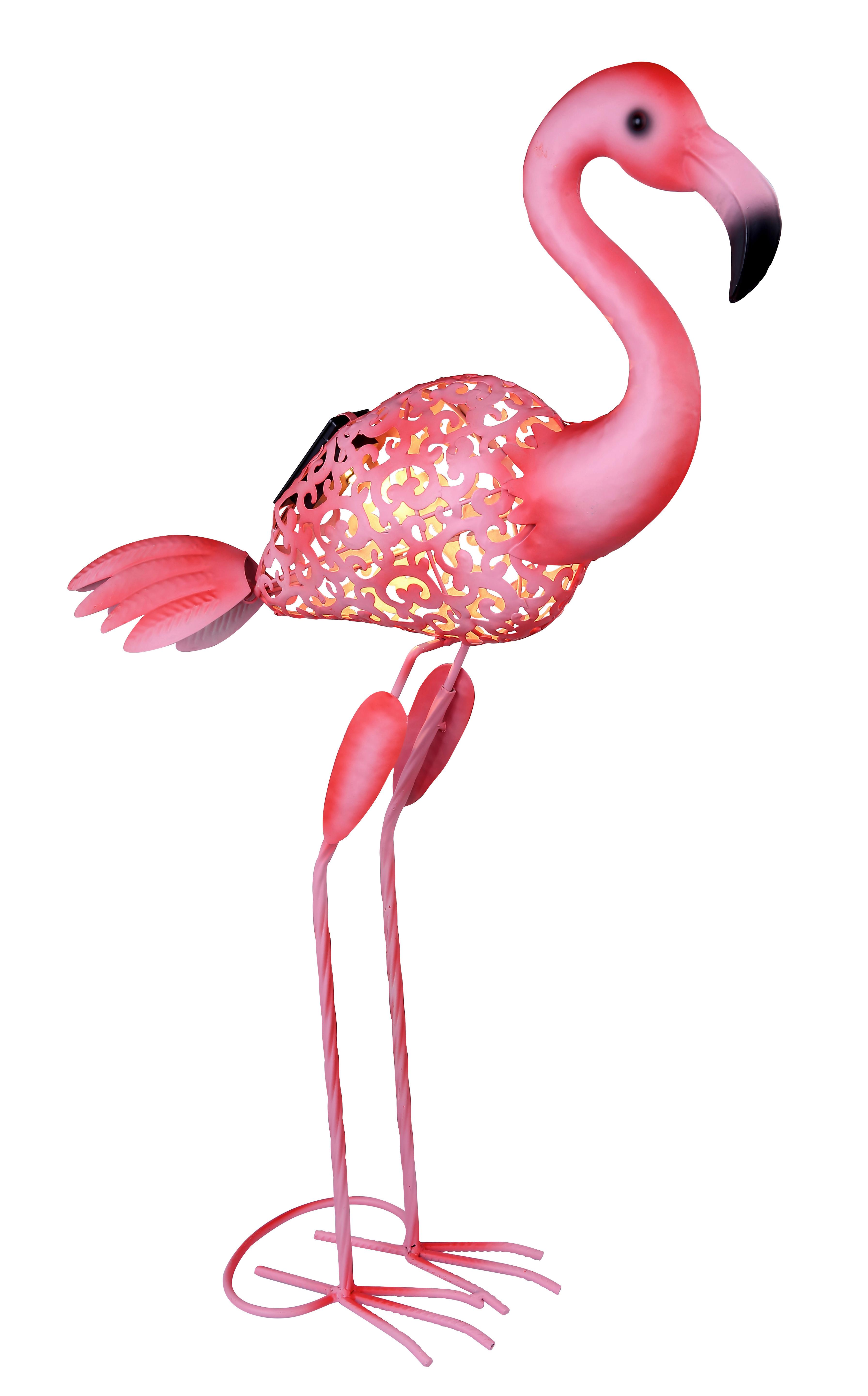 Solarna Svetilka Flamingo, S Sijalko - pink, Basics, kovina (34/16/74cm) - Globo