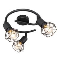 Spotlámpa Xara 3 Égős - fekete, fém (23/18cm)