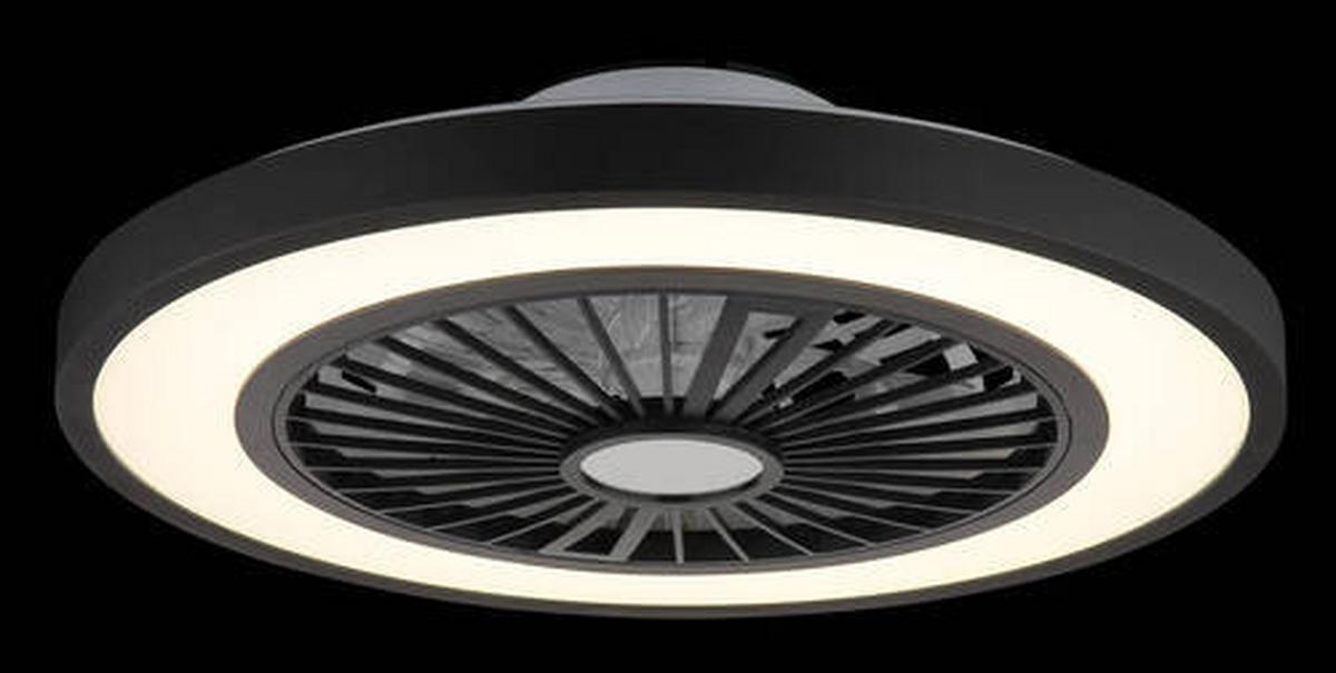 Stropni Ventilator 03653 Bizzak - črna/prosojno, Konvencionalno, kovina/umetna masa (54/15,9cm) - Globo