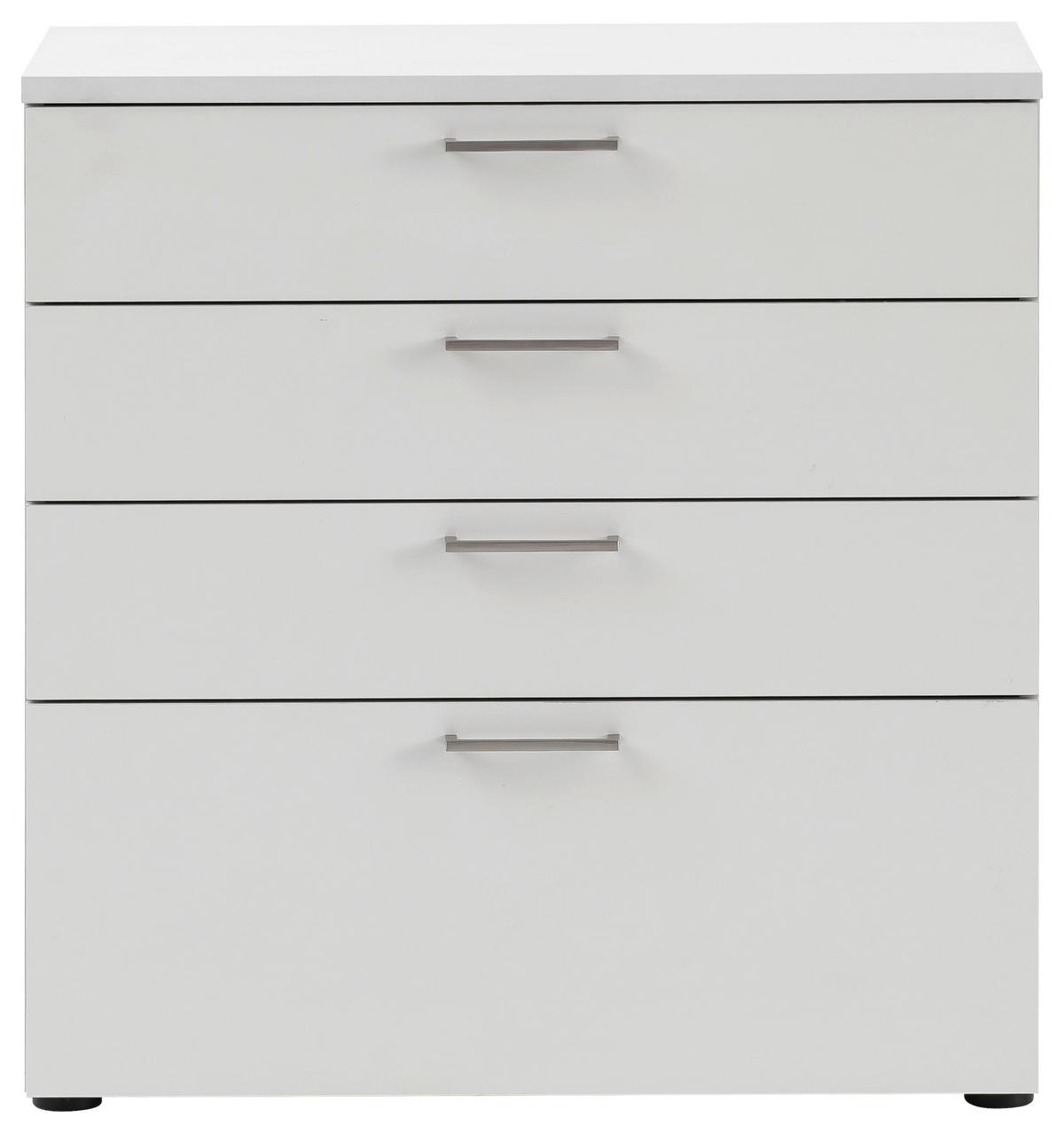 Kommode "Serie 1500" , hellgrau - Silberfarben/Hellgrau, KONVENTIONELL, Holzwerkstoff/Kunststoff (80,2/84,2/41cm) - MID.YOU