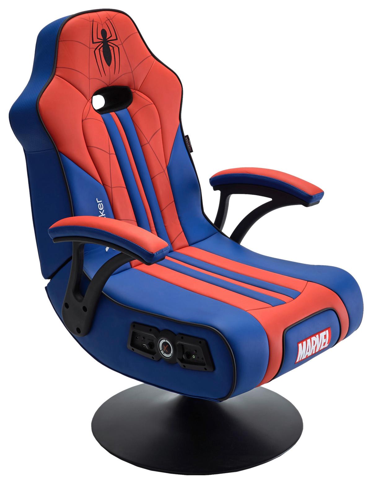 Gamingsessel Marvel ca. 53x102x88cm Blau/Rot Spiderman - Blau/Rot, MODERN, Leder/Holzwerkstoff (53/102/88cm) - X Rocker