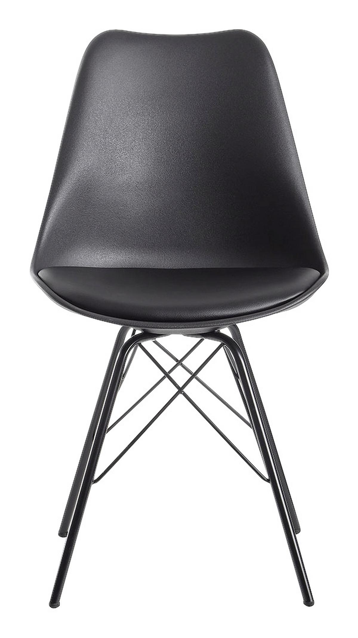 Set Stolov Esszimmerstuhl - črna, Moderno, kovina/tekstil (48/86/58cm) - MID.YOU