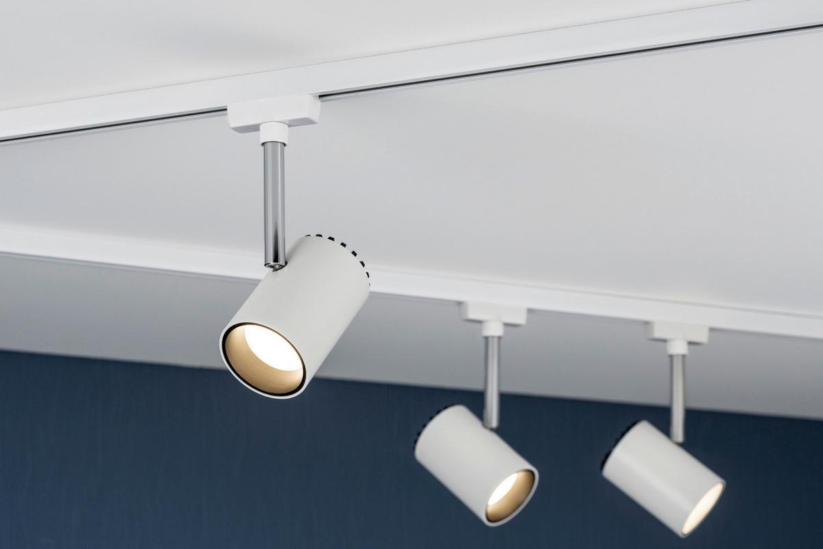 Schienensystem-Strahler Spot Shine max. 5 Watt - Chromfarben/Weiß, Basics, Metall (5,9/18/9cm) - Paulmann
