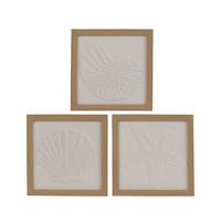 Decorațiune de perete Moreno, cca. 20x20 cm - alb/culoare natur, Basics, plastic (20/1,2/20cm)