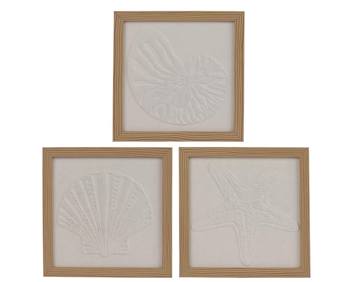 Decorațiune de perete Moreno, cca. 20x20 cm - alb/culoare natur, Basics, plastic (20/1,2/20cm)