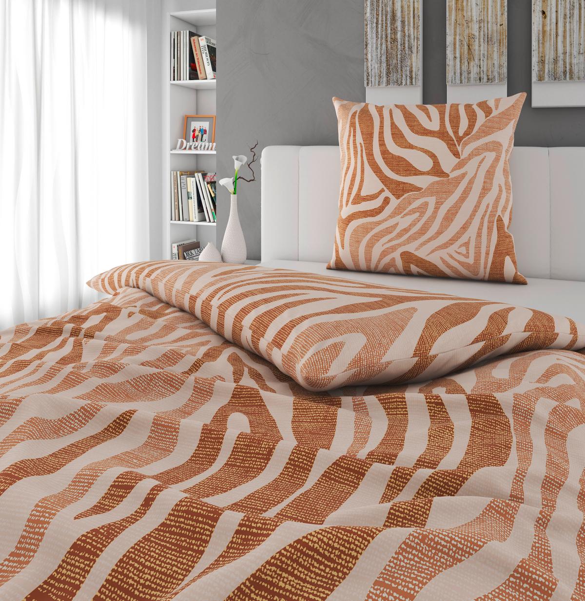 POŚCIEL ZEBRA - beżowy, tkanina (135/200cm) - Novel